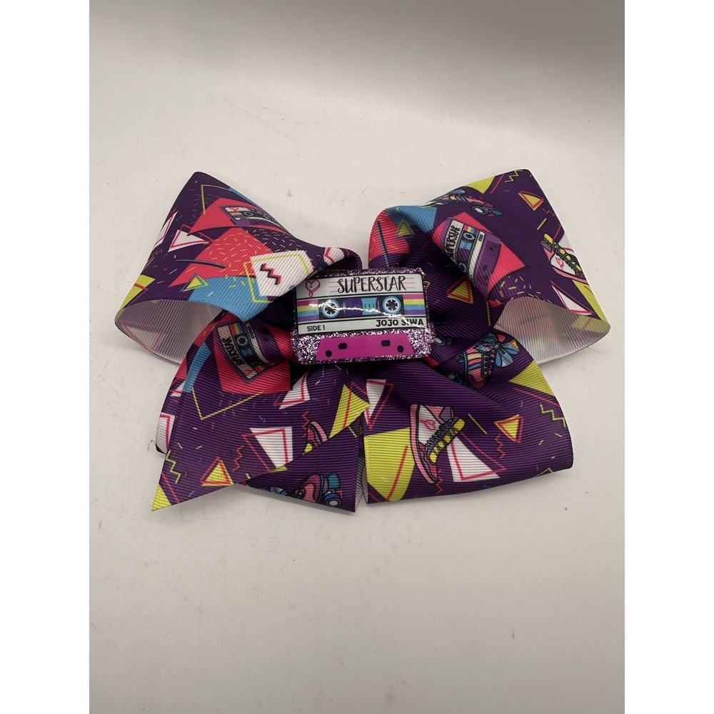 JoJo Siwa Signature Edition #33 Superstar Cassette Hair Bow Glitter Retro‎